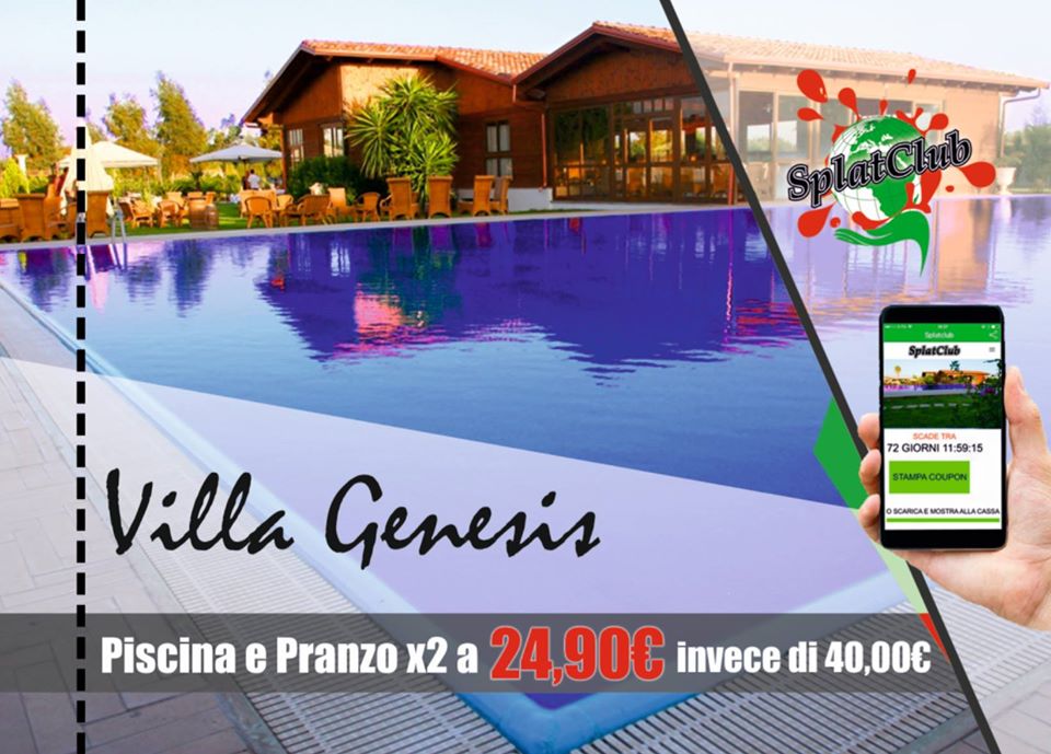 Villa Genesis Resort Piscina e Pranzo x2 full a 26,00€ invece di 50,00€